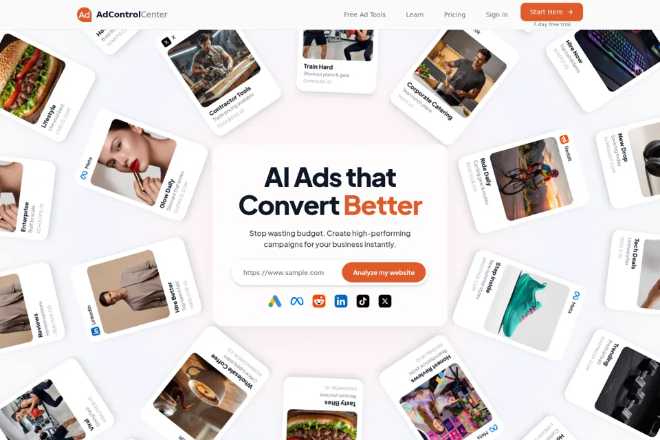 Aperçu de la landing page