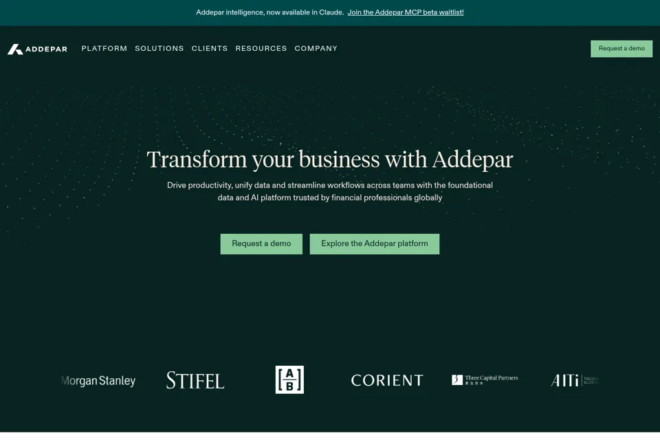 Aperçu de la landing page