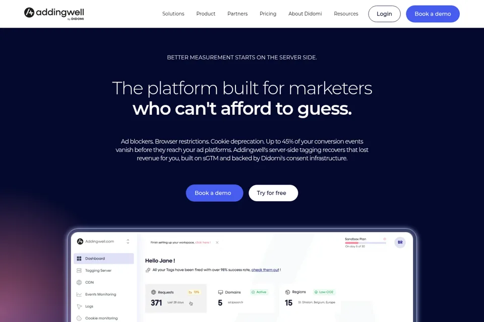 Landing page preview