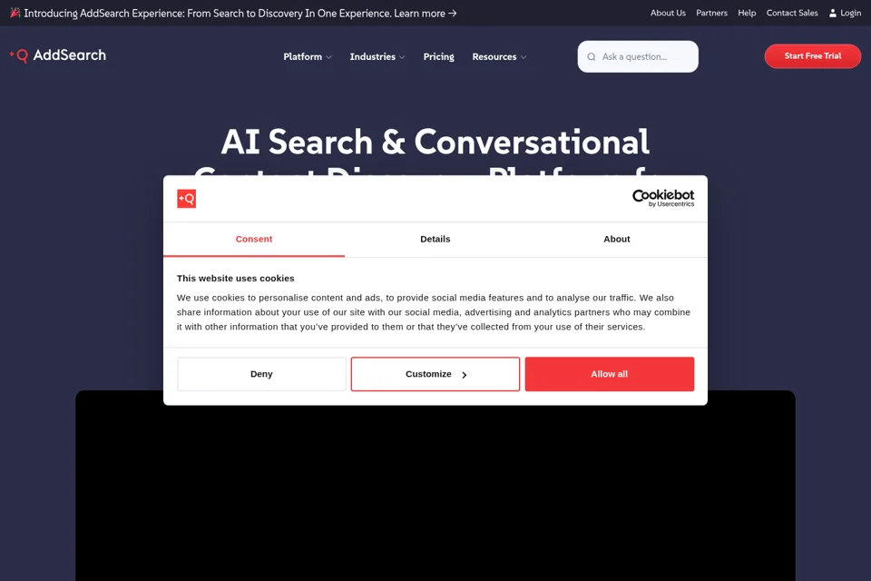 Aperçu de la landing page