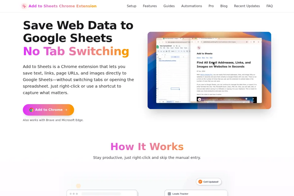 Landing page preview