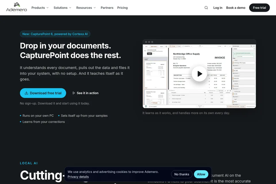 Landing page preview