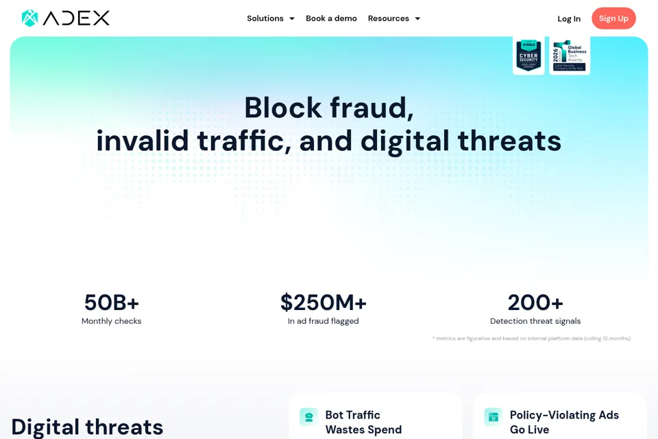 Aperçu de la landing page