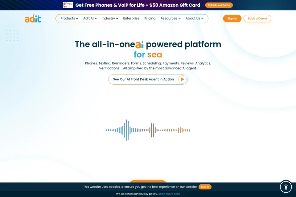 Aperçu de la landing page