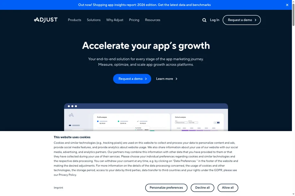 Aperçu de la landing page