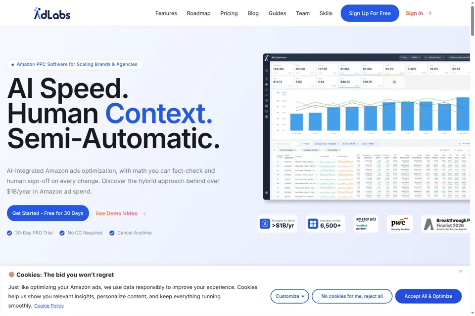 Aperçu de la landing page