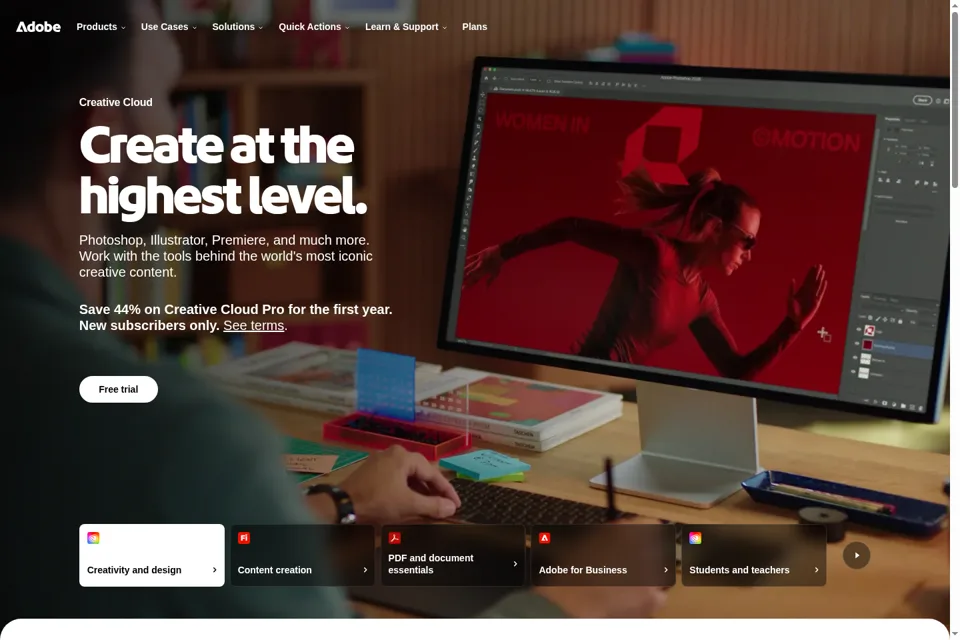Aperçu de la landing page