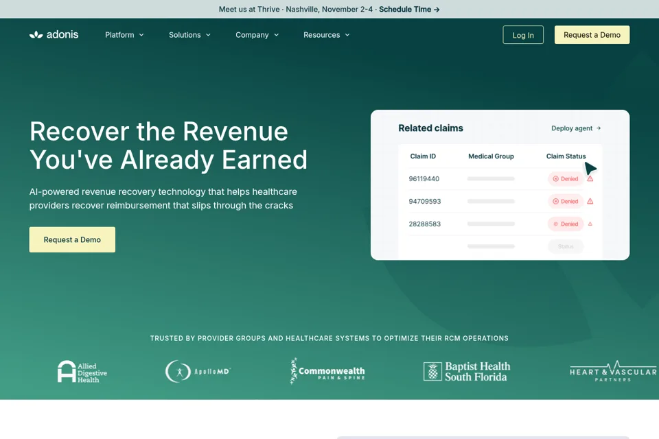 Aperçu de la landing page