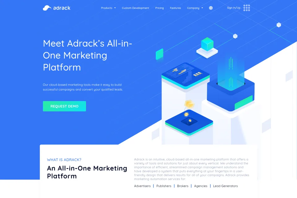 Aperçu de la landing page