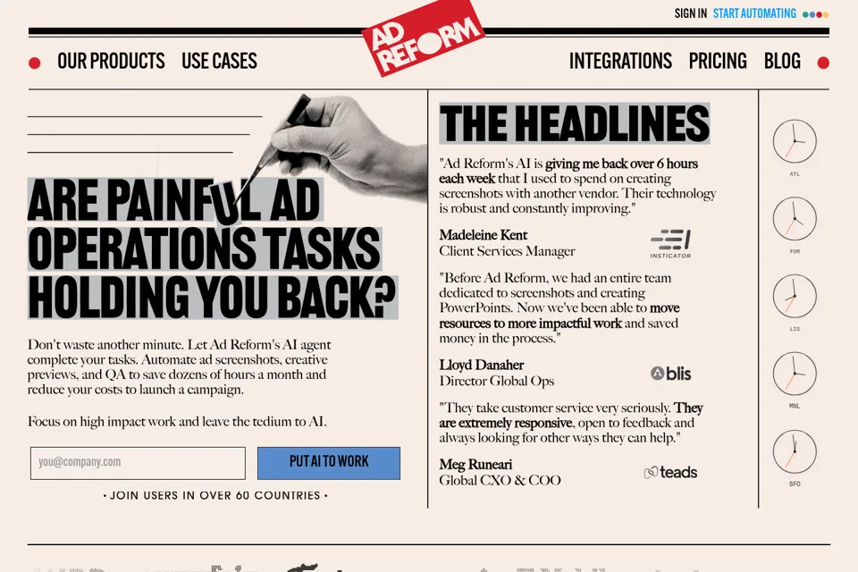 Landing page preview