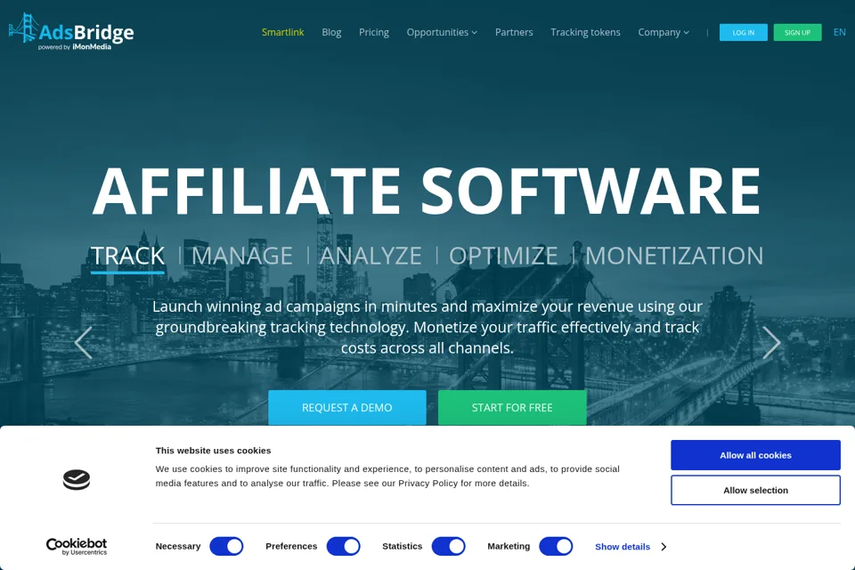 Aperçu de la landing page