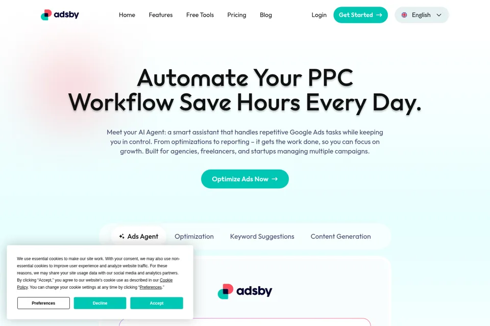 Landing page preview