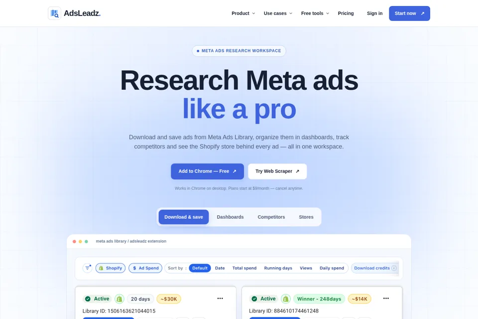 Landing page preview