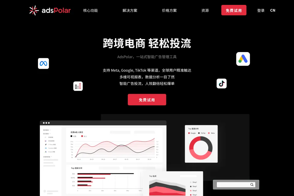 Aperçu de la landing page