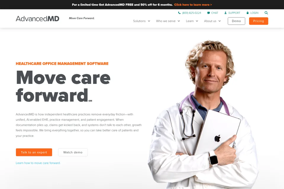 Aperçu de la landing page
