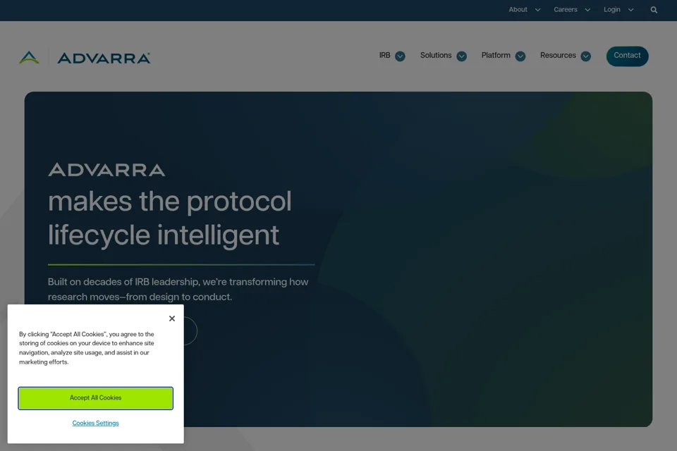 Aperçu de la landing page