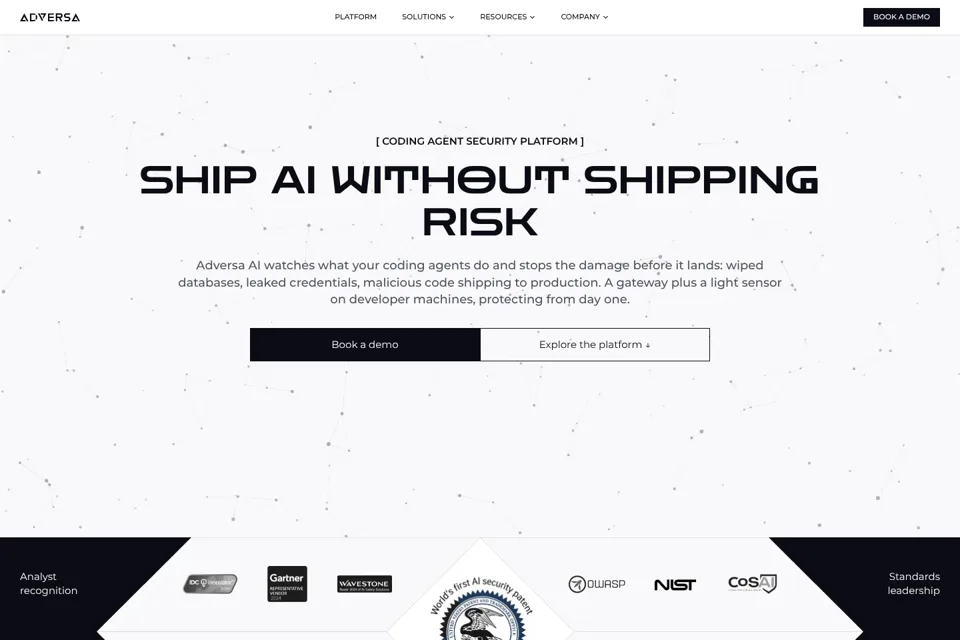 Aperçu de la landing page