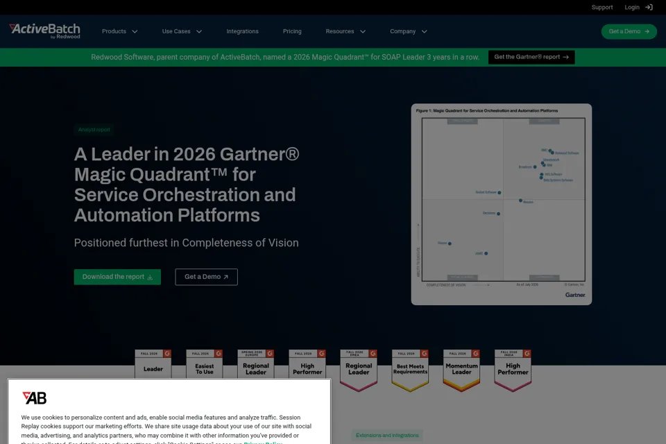 Aperçu de la landing page