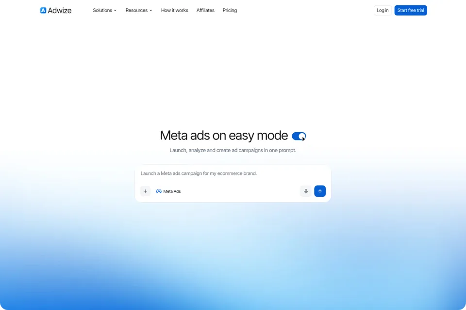 Aperçu de la landing page