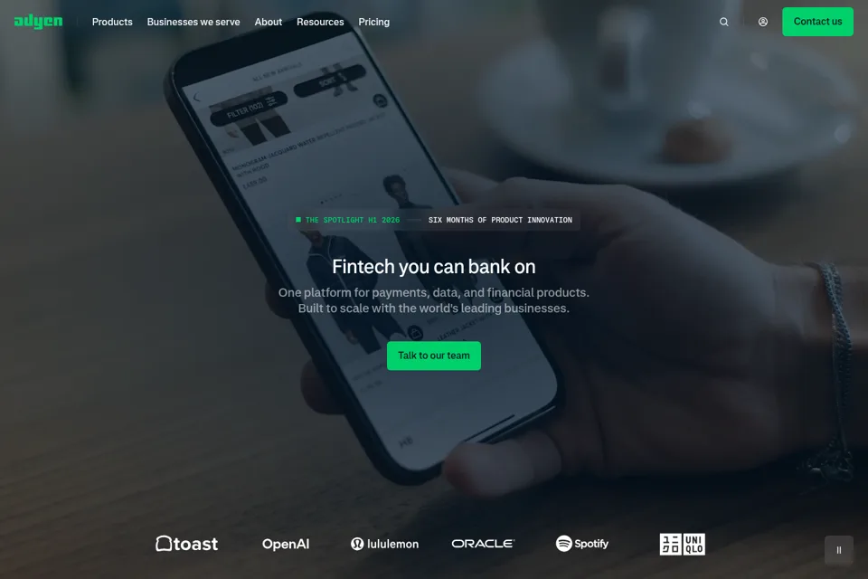 Aperçu de la landing page