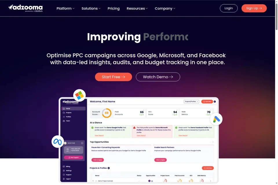 Landing page preview