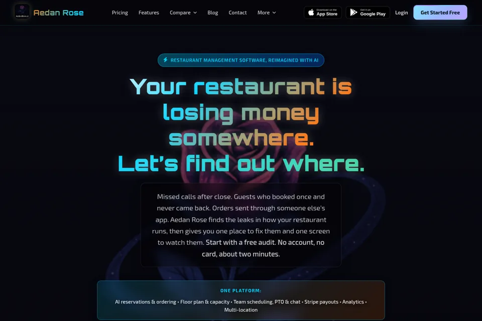 Aperçu de la landing page