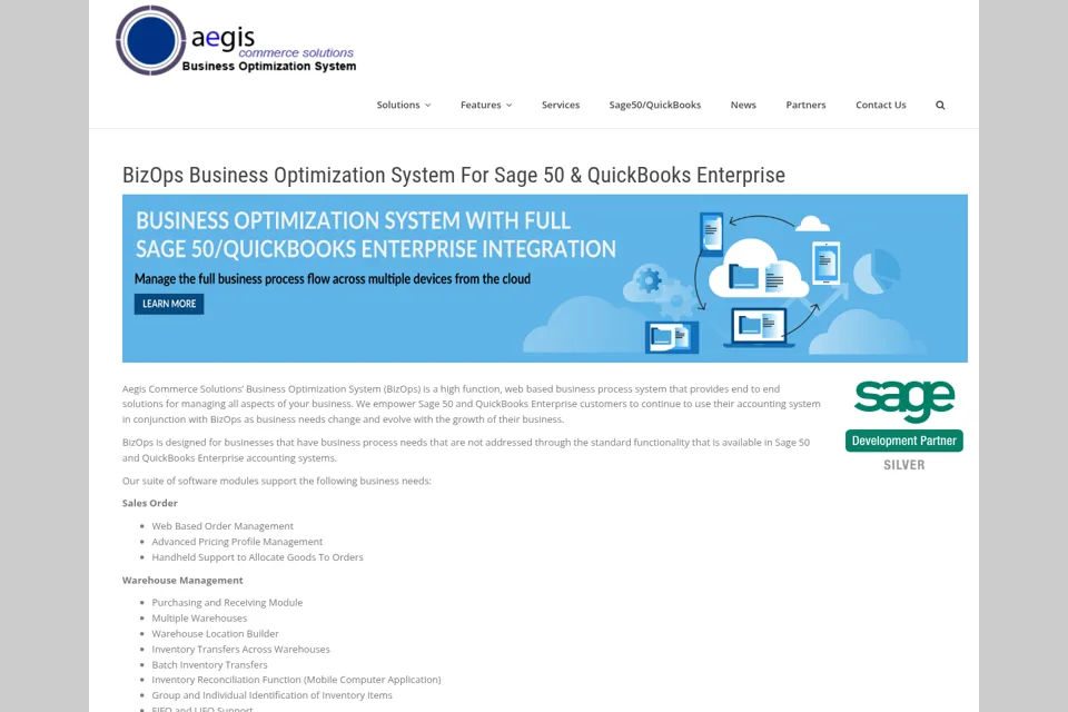 Aperçu de la landing page