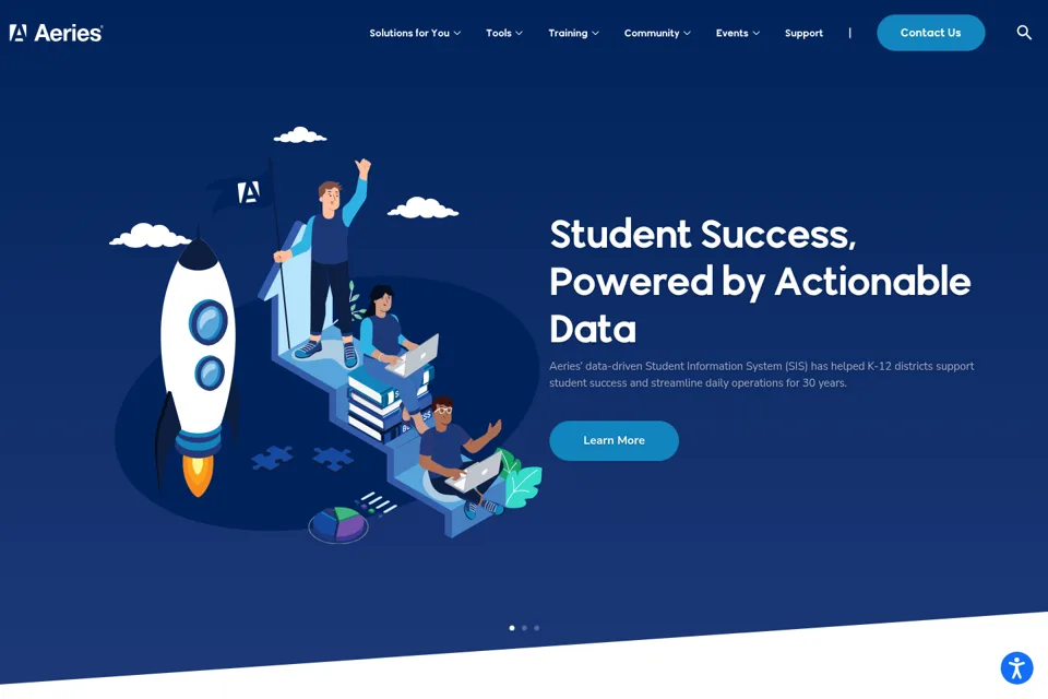 Aperçu de la landing page