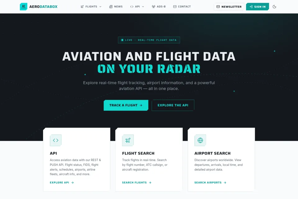 Aperçu de la landing page