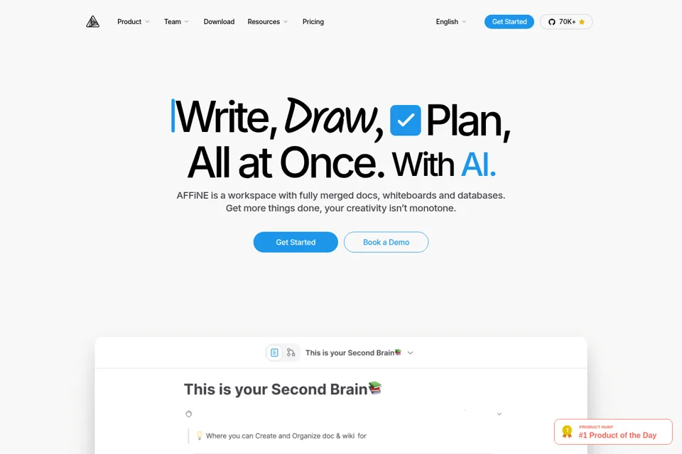 Aperçu de la landing page