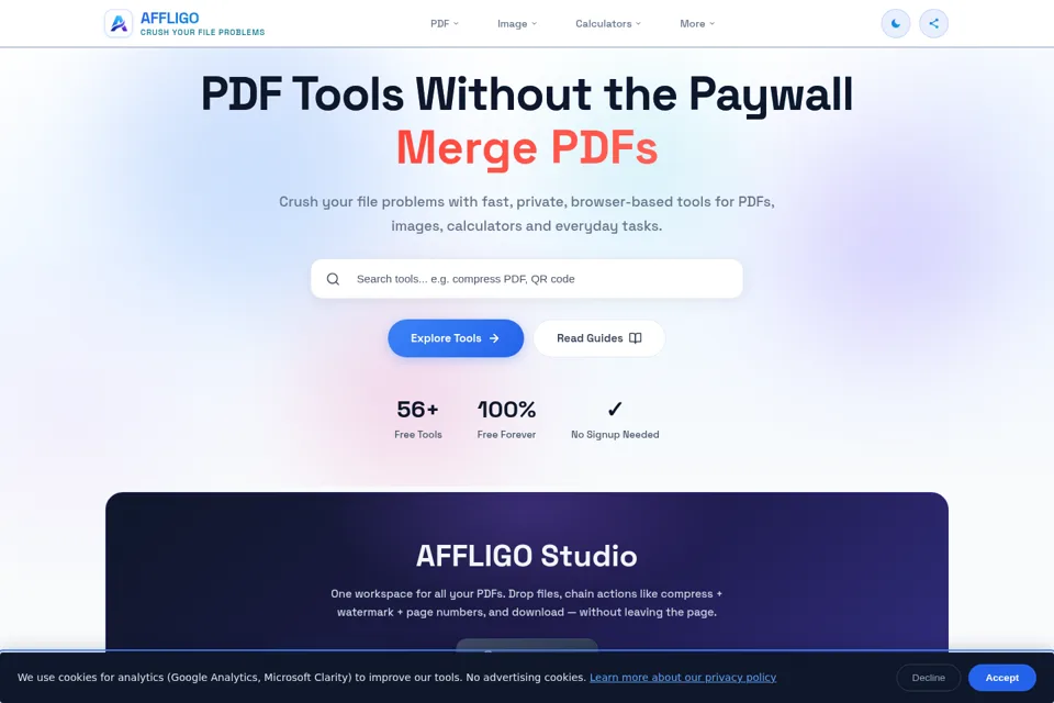 Landing page preview