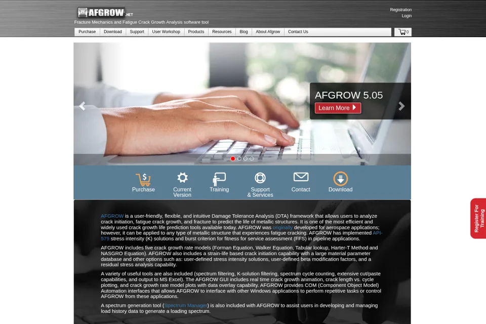 Aperçu de la landing page