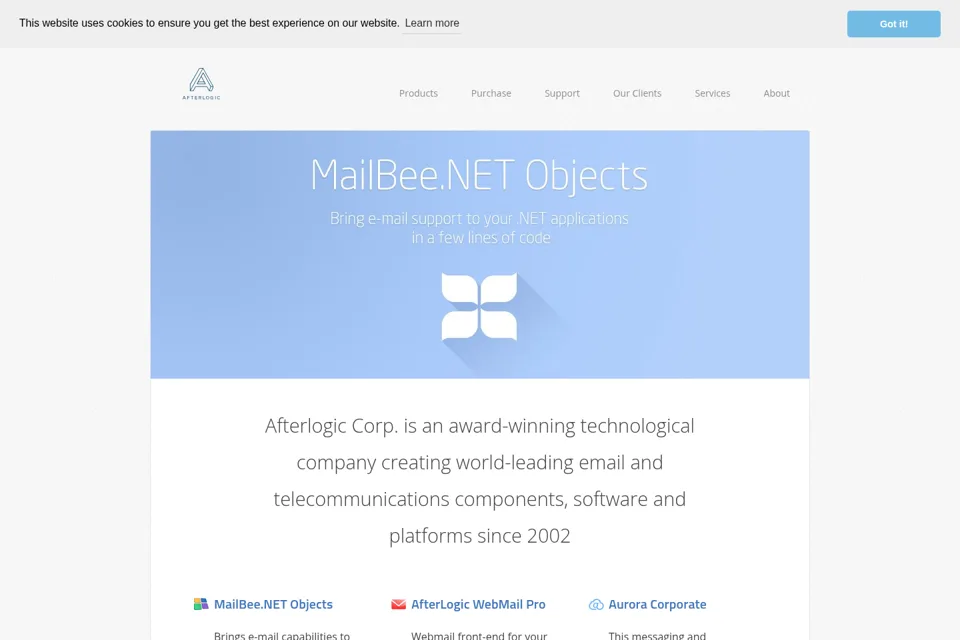 Aperçu de la landing page