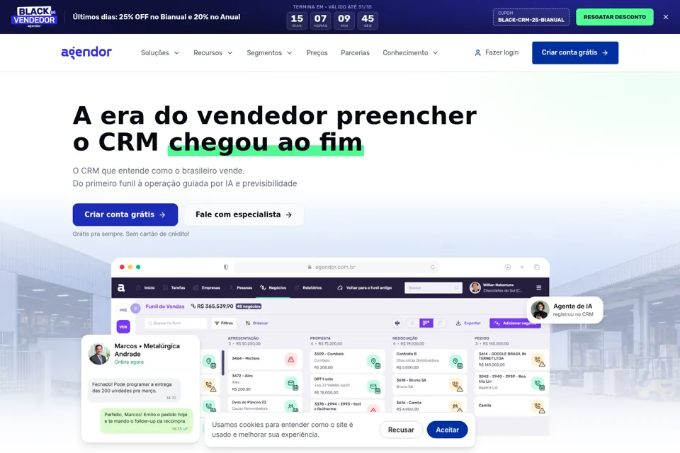 Aperçu de la landing page
