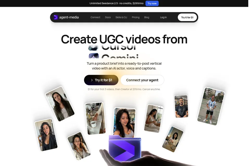 Aperçu de la landing page