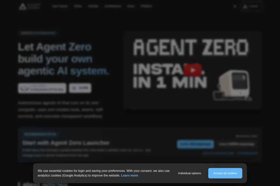 Aperçu de la landing page