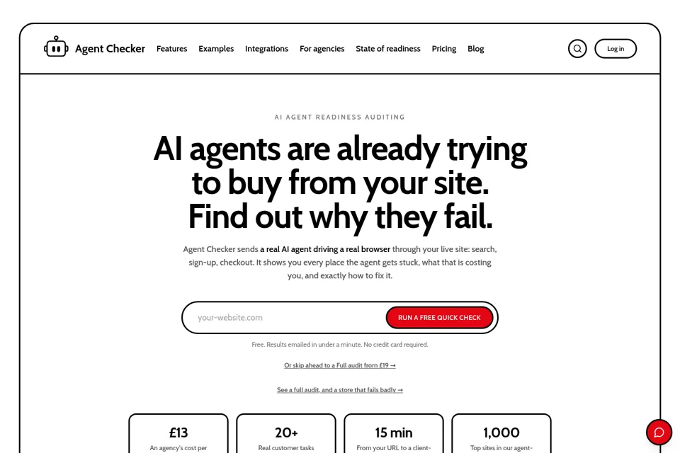 Aperçu de la landing page