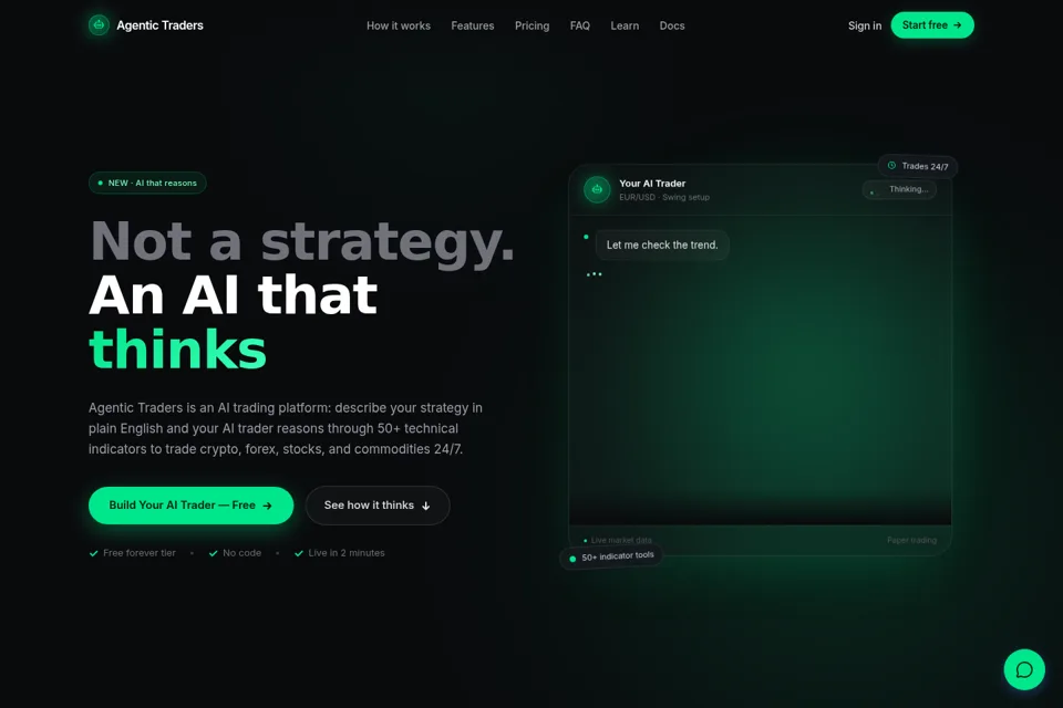 Aperçu de la landing page