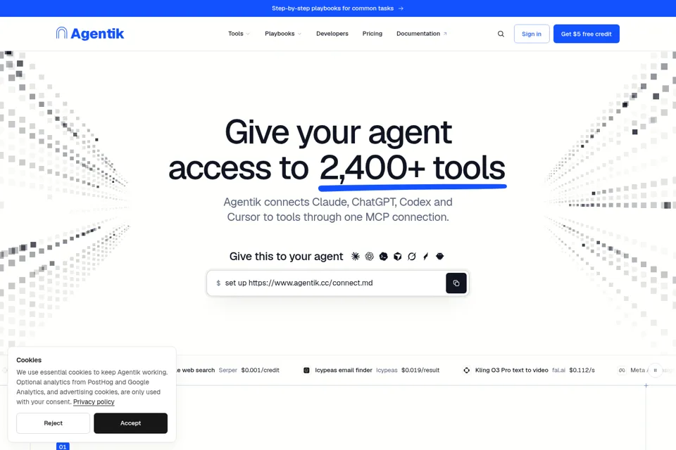 Aperçu de la landing page