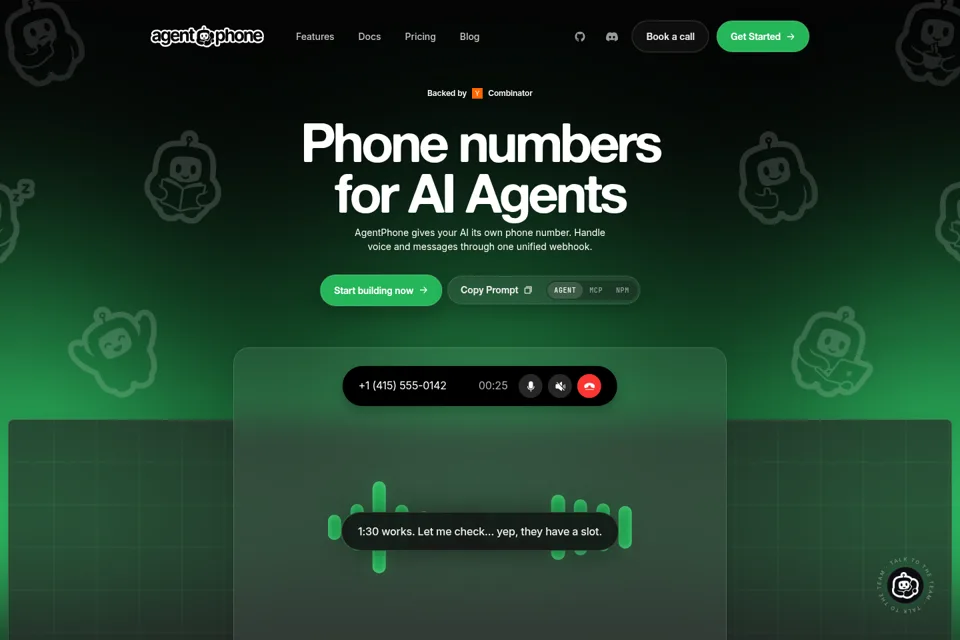 Aperçu de la landing page