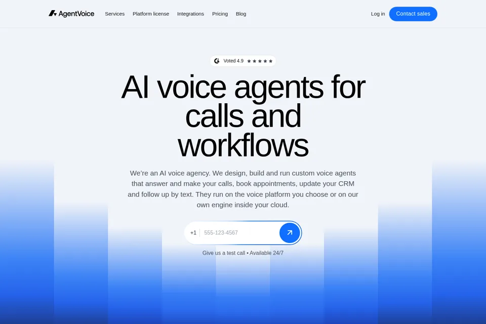 Aperçu de la landing page
