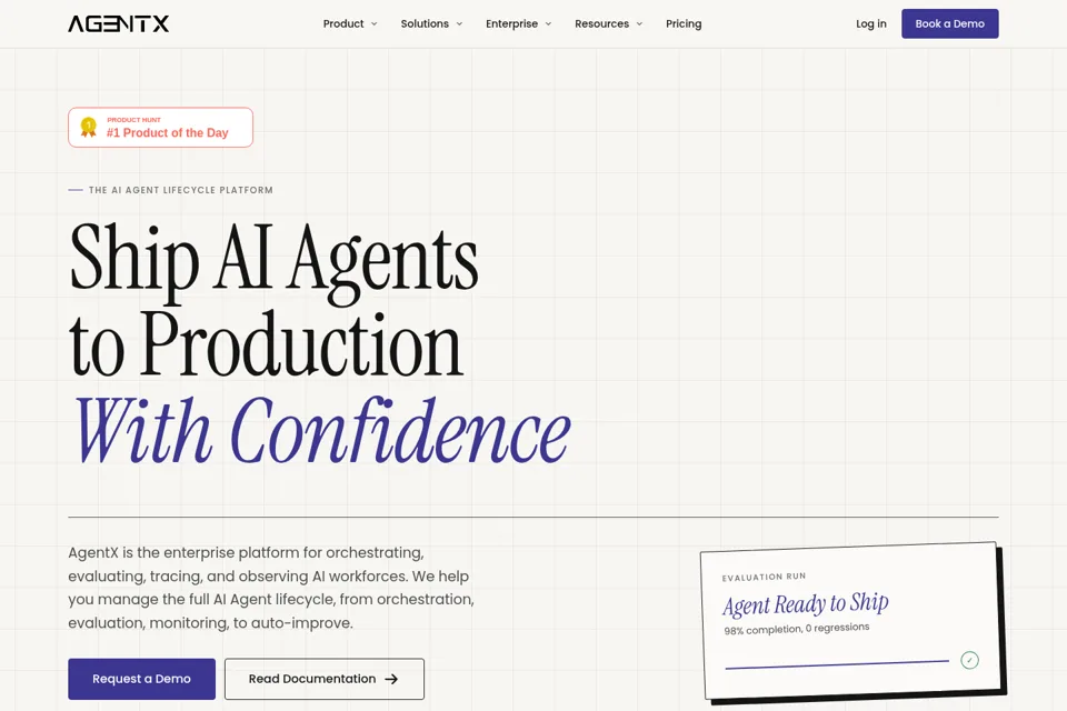 Aperçu de la landing page