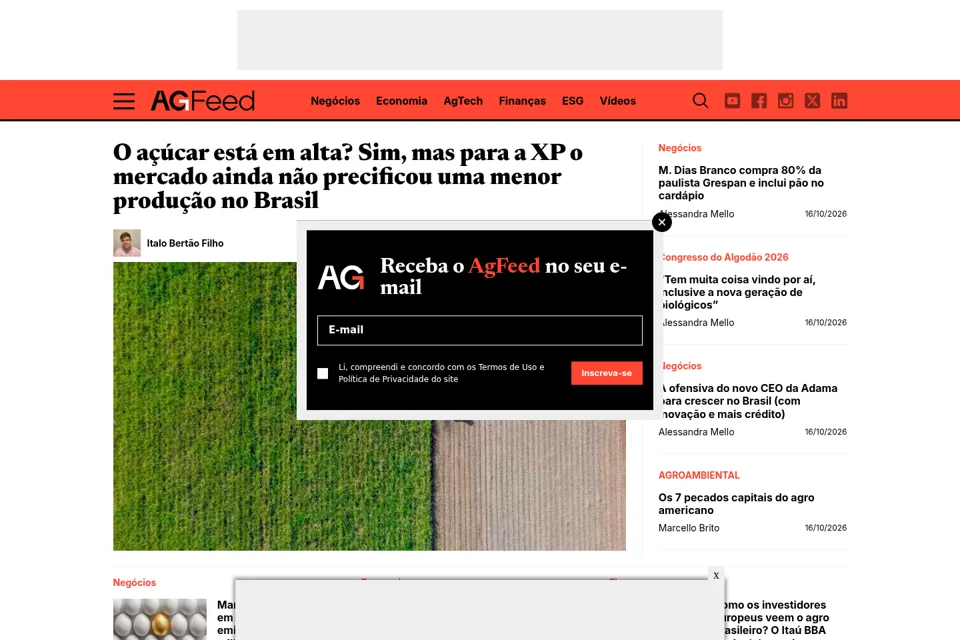 Aperçu de la landing page