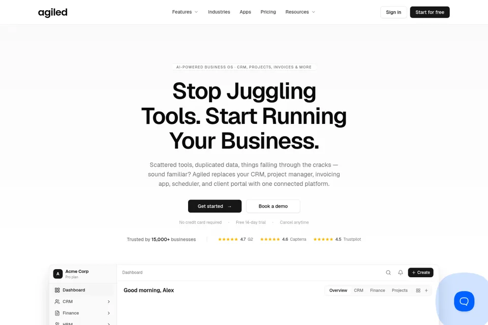 Landing page preview
