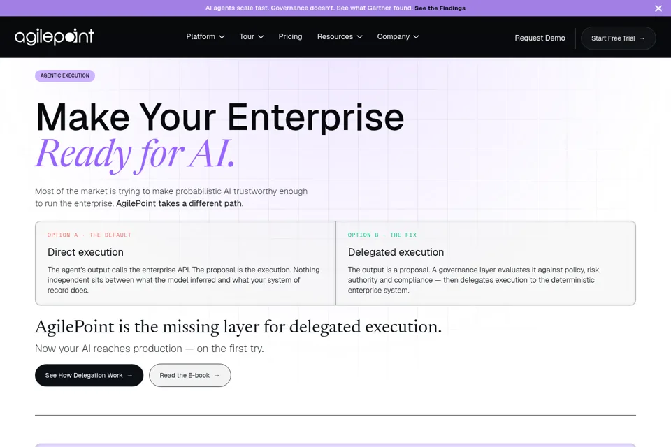 Aperçu de la landing page