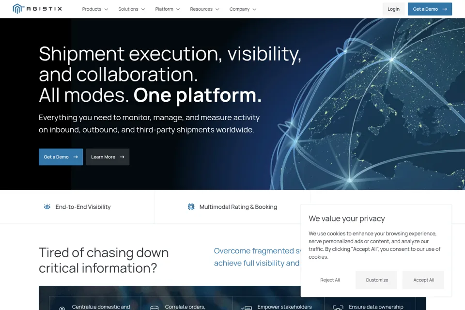 Aperçu de la landing page