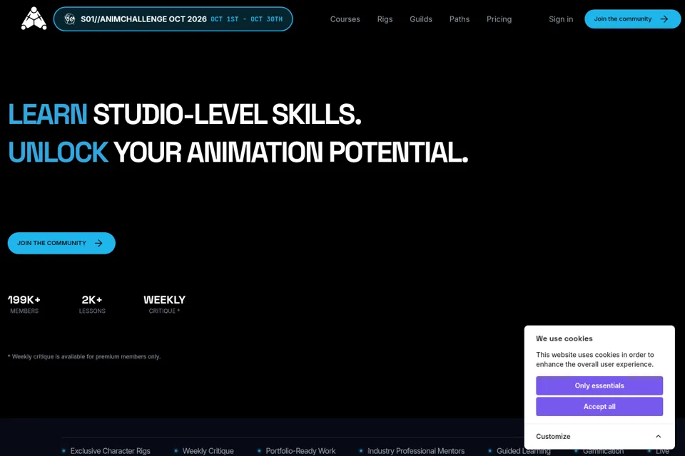 Aperçu de la landing page