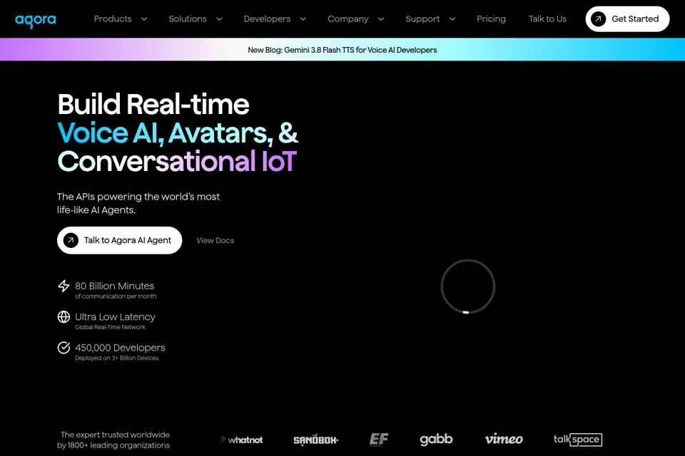 Aperçu de la landing page