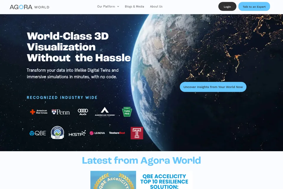 Aperçu de la landing page