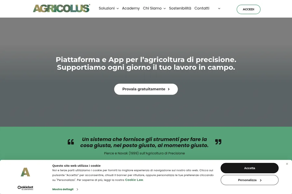 Aperçu de la landing page